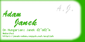 adam janek business card